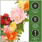 National Tree Company Spring & Summer Wreath 22 Inch Branch Wreath with Mixed Flowers for Front Door or Home Decoration - Image 7