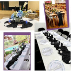 16 Pack Black Table Runner 10FT Cheesecloth Table Runner Boho Gauze Table Runners Long Rustic Sheer Fabric Table Runners for Wedding Party Bridal Shower Farmhouse & Home Decor - Image 5