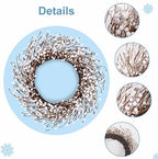 zjlmit Artificial Winter Wreath 20 Inch Winter Wreaths for Front Door White Berry Wreath with White Berriesfor Christmas Holiday Indoor OutdoorWall Porch Window - Image 3