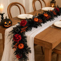 Grooy Halloween Garland 6FT, Red Rose Pumpkin Vine for Door Wall Decor by FEELTHENEWWORLD