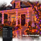 JMEXSUSS 200 LED RGB String Lights Outdoor Indoor, 66Ft Halloween Lights - Image 2