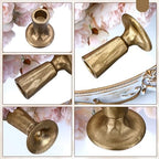 Mumufy Set of 4 Brass Candlestick Holders, Antique Taper Candle Holders - Image 4