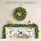 WANNA-CUL 6ft Real Touch Lighted Cedar Christmas Garland with Lights - Image 3