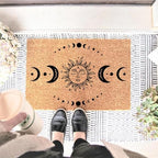 Funny Coir Doormat Sun and Moon Phase Magic Moon Door Mats for Entryway Decor Outdoor Mat with Heavy Duty Front Porch Welcome Mats Entry Natural Coir House Warming Gift Mat 23.7 x 15.7 inch - Image 2
