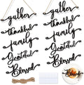 Jetec 50 Pieces Thanksgiving Decor Thankful Grateful Blessed, Black by Jetec