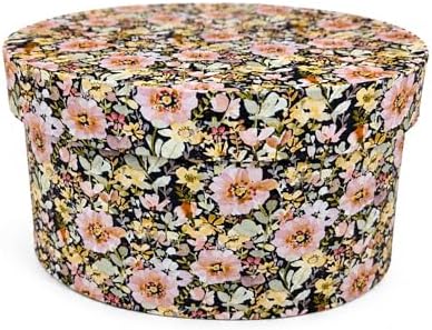 Sarah's Hat Boxes – Floral Decorative Gift Box | Elegant Reusable Storage Boxes for Gifts, Keepsakes, Jewelry, or Special Items | Unique Printed Design by SarahsHatBoxes