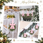 6 Pcs Christmas Pink Wreaths Kitchen Cabinet Decorations - Image 7