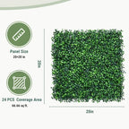 20''x20'' 24 Pieces Artificial Hedge Boxwood Panels UV Resistant - Image 3