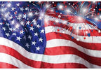 12x6ft 4Th of July Backdrop Red Blue Fireworks Independence Day Decorations Background American Flag Veterans Day Memorial Day Baby Shower Party Cake Table Banner Photo Booth - Image 4