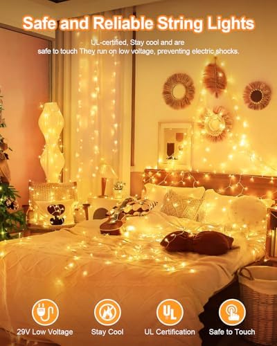 355FT 900LED Christmas Lights, Extra Long Outdoor String Lights Waterproof, Timer & Memory, 8 Modes Dimmable Plug in Fairy for Classroom Outside Tree Wedding Patry Warm White - Image 5