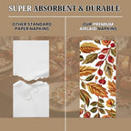 Guest Towel Printed Airlaid Linen-Feel Disposable Hand Towels for Thanksgiving Fall Holiday Party Buffet & Dinner (64, Embroidered Harvest) - Image 2
