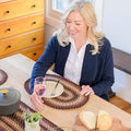Homespice Prescott Jute Braided Placemats, Oval 13x19 Set of 6 by Homespice
