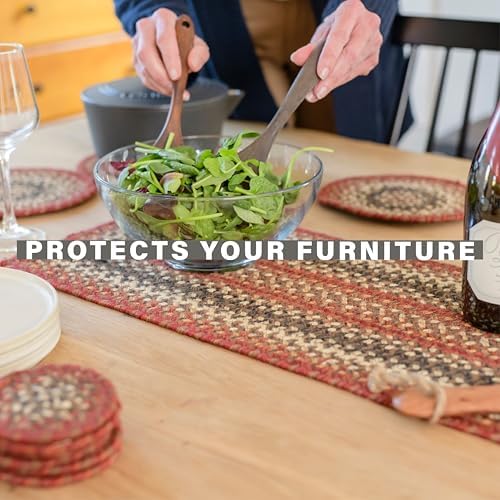 Homespice Chester Jute Braided Table Runner for Cabin Decor, Rect 11x36 - Image 3