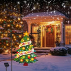 Lighted Christmas Garden Flag for Outside, Xmas Tree (Shape Christmas Tree, 28x40 Inch) - Image 7