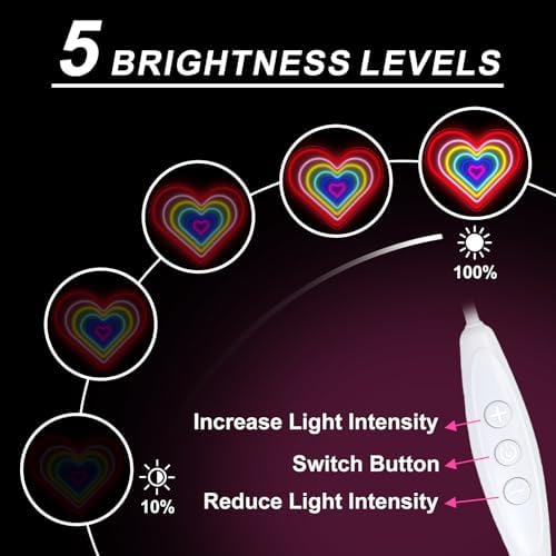 Rainbow Heart Neon Sign Romantic Love LED Light Gift for Lover - Image 3