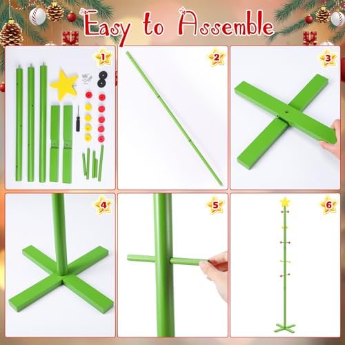 Capoda 71 Inch Christmas Stocking Holder Stand for Floor with 10 Hooks - Image 4