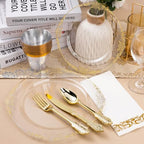 Bestluck 350PCS Clear Disposable Dinnerware for 50 Guests - Image 5