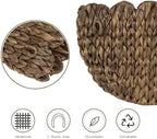 Hanging Wall Basket, Handwoven Water Hyacinth Scalloped Basket, Decorative Wall Organizer and Planter for Entryway Mail Plants Bathroom, 16" D x 10" W x 7" H,Coffee - Image 4