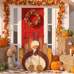 Yerliker Turkey Porch Sign, Thanksgiving Outdoor Decor for Home, 15 x 17 in by Yerliker