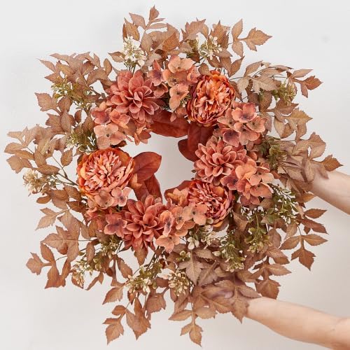 26" Fall Wreath for Front Door Outside - Large Artificial Autumn Home Decor - Image 6
