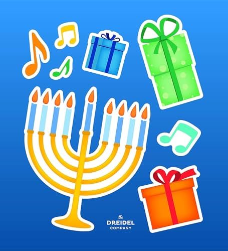 The Dreidel Company Large Hanukkah Window Clings Decals, Chanukah Theme Clings Decorations (384 Hanukkah Decals) - Image 4