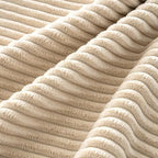 MIULEE Soft Corduroy Decorative Throw Pillow Covers Beige 18x18 - Image 3