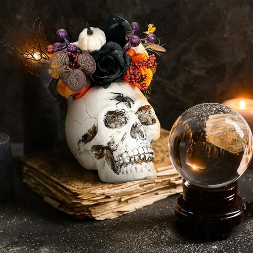 Daifunli Halloween Table Centerpieces Decorations, Skeleton Head Crow - Image 5