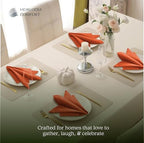 Orange Cloth Dinner Napkins 18x18 Inch - Set of 12 - Durable, Soft, Reusable, Washable - Hemstitch Mitered Edges - Ideal Cotton Napkin for Table Dining, Everyday, Parties, Events - Image 5