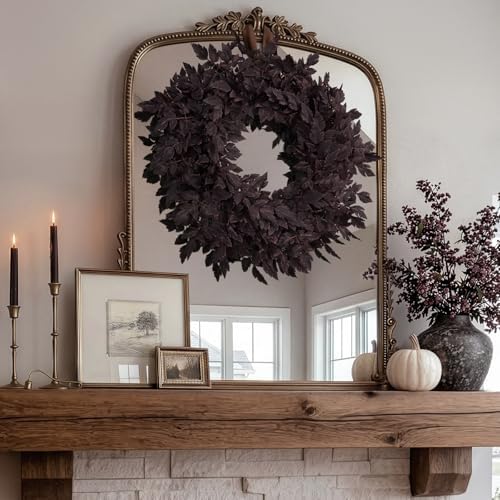 Fall Decor - Fall Wreaths for Front Door - 24 Inch Halloween Plum Wreath - Image 4