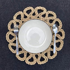 13.8" Set of 10 Round Seagrass Placemats by Laquedecraft - Image 7