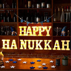 Aurelema 13 Pcs Hanukkah Decorations Happy Hanukkah LED Letter Lights Sign - Image 2
