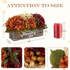 Fall Centerpiece for Table Fall Fake Flower in Pot Fall Floral Arrangement - Image 2