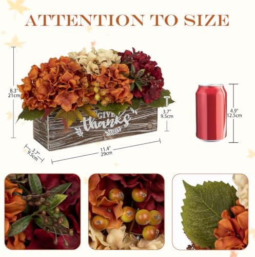 Fall Centerpiece for Table Fall Fake Flower in Pot Fall Floral Arrangement - Image 2