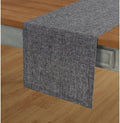 Solino Home 100% Pure Linen Table Runner Black Long, Athena 14 x 108 in by SolinoHome