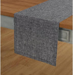 Solino Home 100% Pure Linen Dining Table Runner Black, Athena 14 x 90 in by SolinoHome