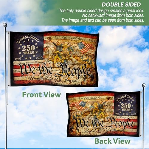 250 Anniversary USA Flag, Two-sided Design 3x5 Ft, 250th Anniversary Flag 4 - Image 6