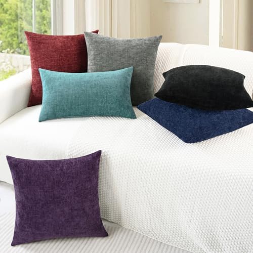 CaliTime Decorative Couch Throw Pillow Covers 18 X 18 Inches Navy Blue - Image 4