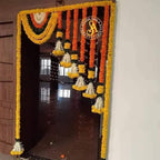 Divyakosh Marigold Flower Full Door Decoration for 3 FT Door | Decoration Items for Home, Main Door, Mandir,Event,Party|Thoranam for Entrance Door, Torans,Banderwal for Home Door |41 Inches - Image 6
