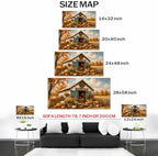 WAXWHELK Fall Canvas Wall Art Rustic Farmhouse Barn Painting Pictures with Pumpkins Mums and Gather Together Sign, Autumn Thanksgiving Home Decor Artwork for Living Room Bedroom, (12"x24") - Image 5