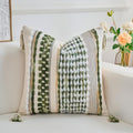Chenille Striped Textured Boho Throw Pillow Covers 18x18 Set of 1 by Unknown