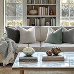 MIULEE Velvet Throw Pillow Covers 22x22 Inch Pack of 2 Greyish White - Image 2