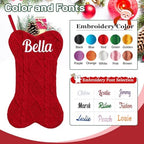 Personalized Dog Christmas Stockings,Custom Pet Stocking Embroidered Name - Image 3