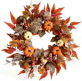 22-24 Inch Fall Wreaths for Front Door, Artificial Autumn Leaf Wreath Decor by Unknown