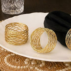 Durable Metal Iron Napkin Rings for Table Decor, Elegant Metal Table Setting Accessory, Rustic Napkin Holder for Modern Farmhouse & Everyday Dining Set of 50 (Gold) - ALPHA Living HOME - Image 5