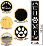 Welcome To Our Home Standing Sign 45"X9" Wood Black - Image 2