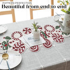 Alpha Living Home Beaded Christmas Table Runner 13x36 - Image 6