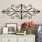Sintosin Wrought Iron Wall Decor 45 x 18 In, Black - Image 5
