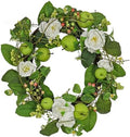 National Tree Company 24 inch Artificial Spring Wreath with Rose, Apples and Berries, Realistic Floral Decoration for Front Door or Indoor Décor by Unknown
