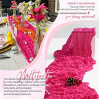 30 Pack Cheesecloth Table Runner 10FT Hot Pink Table Runner Boho Gauze Cheese Cloth Table Runners Long Rustic Sheer Table Decorations for Wedding Party Baby Bridal Shower Birthday Holiday Home - Image 6