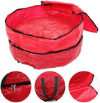 FAVOMOTO Wreath Storage Bag Double Layer Pe with Handles Red - Image 7